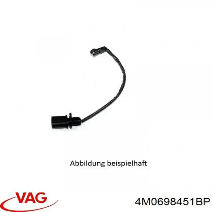 4M0698451BP VAG pastillas de freno traseras