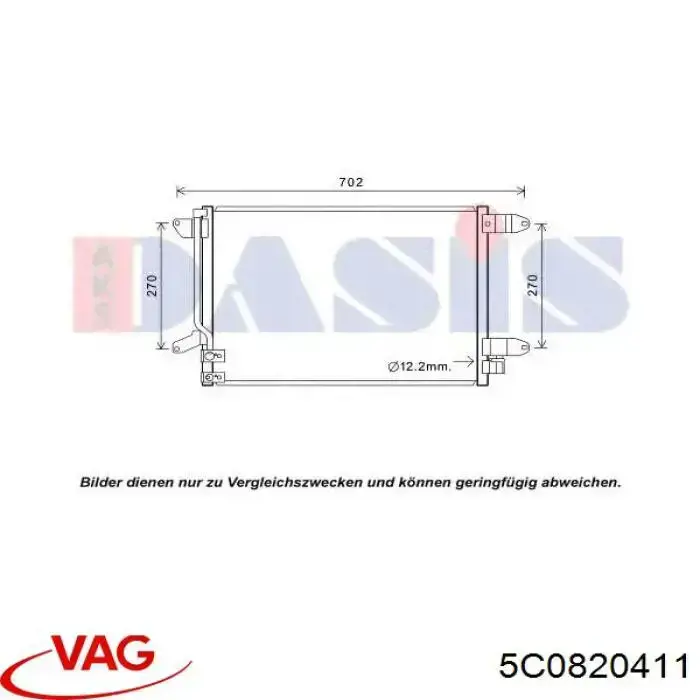 5C0820411 VAG condensador aire acondicionado