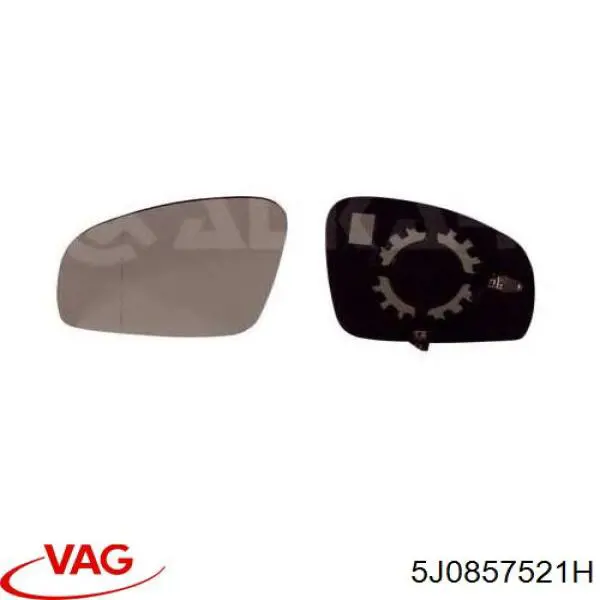 5J0857521H VAG cristal de espejo retrovisor exterior izquierdo