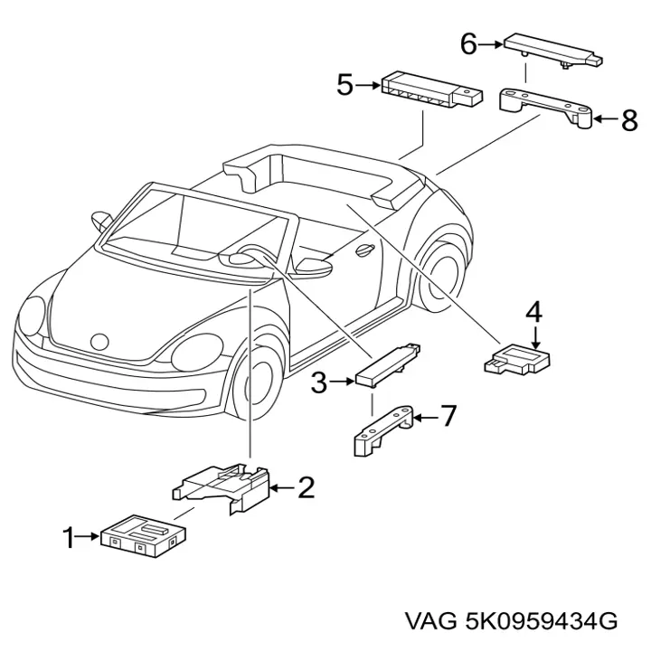 5K0959434G VAG bloque confort