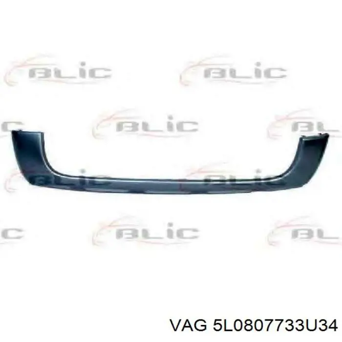  Listón embellecedor/protector, parachoques delantero central para Skoda Yeti 5L