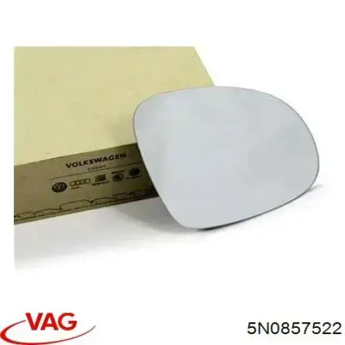 5N0857522 VAG cristal de espejo retrovisor exterior derecho