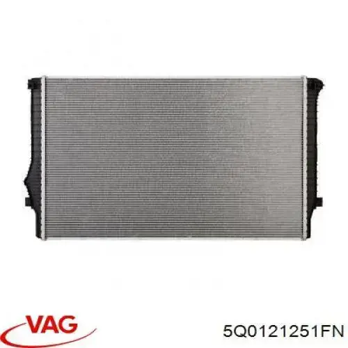 5Q0121251FN VAG radiador refrigeración del motor