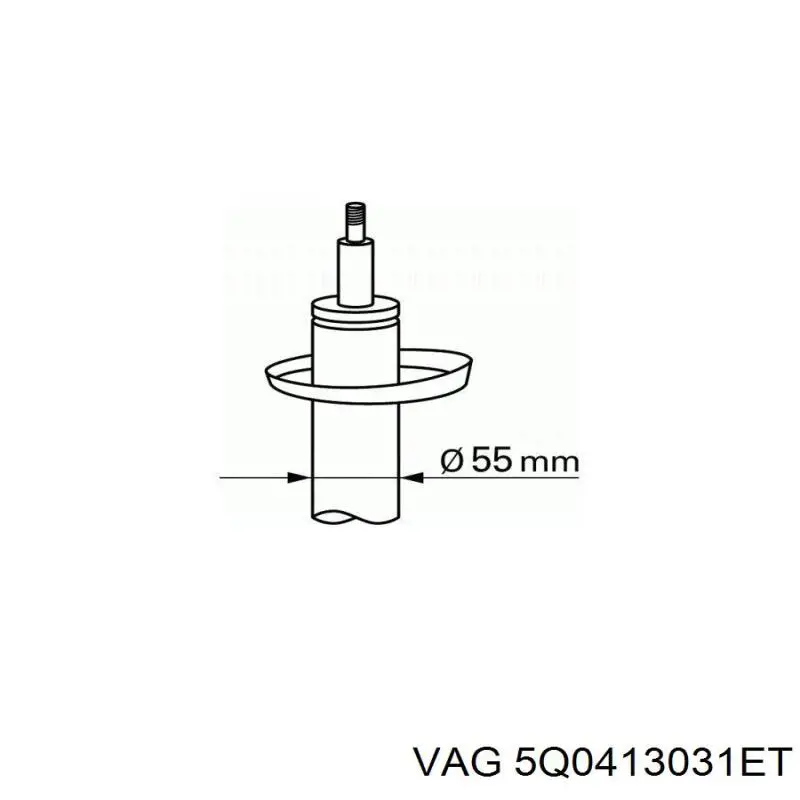 5Q0413031ET VAG amortiguador delantero