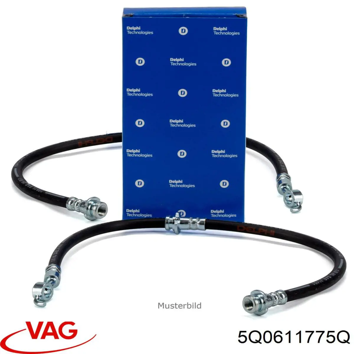 5Q0611775Q VAG tubo flexible de frenos trasero