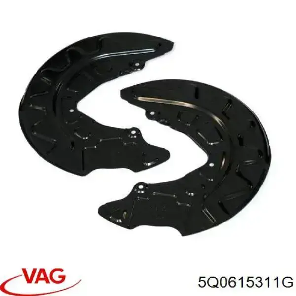 5Q0615311G VAG chapa protectora contra salpicaduras, disco de freno delantero izquierdo