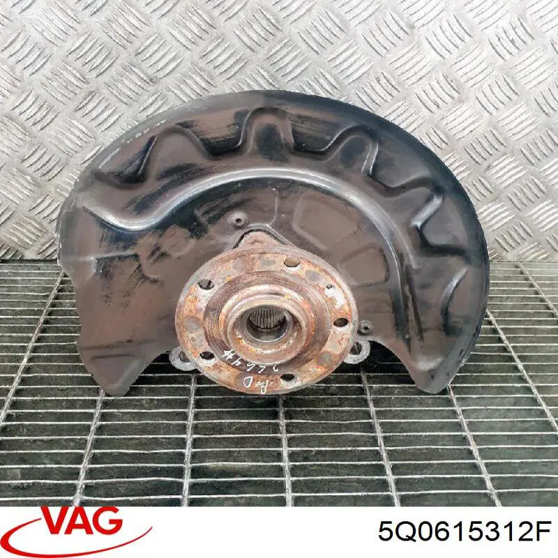 5Q0615312F VAG chapa protectora contra salpicaduras, disco de freno delantero derecho