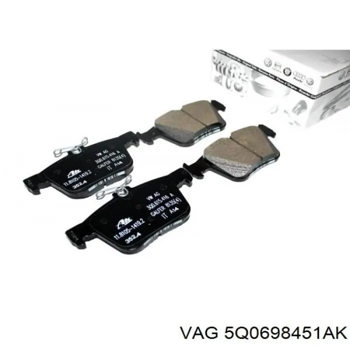 5Q0698451AK VAG pastillas de freno traseras