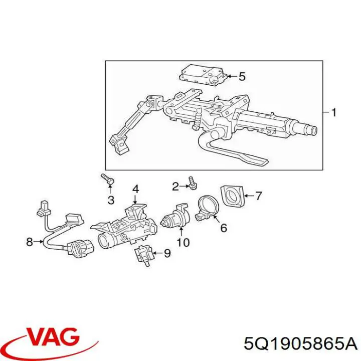  Interruptor de encendido / arranque para Skoda Rapid NH3, NK3, NK6