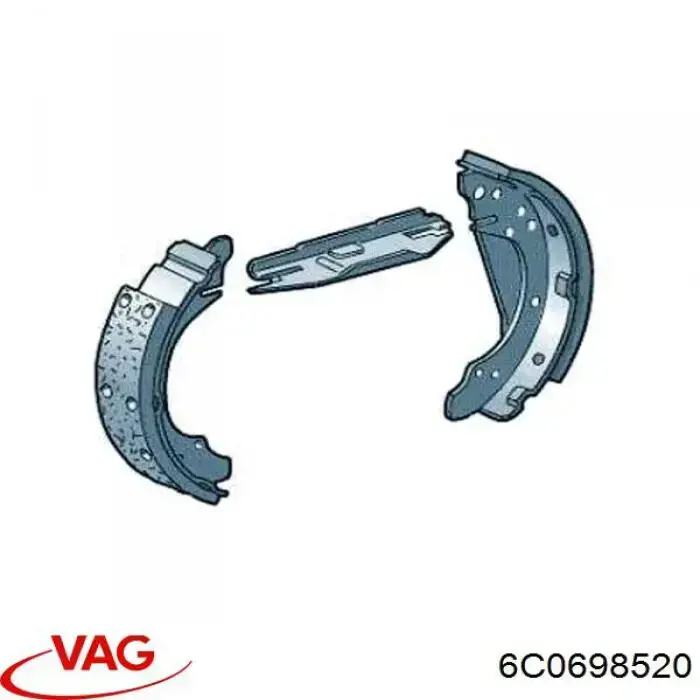 6C0698520 VAG zapatas de frenos de tambor traseras