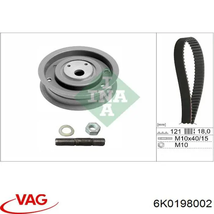 6K0198002 VAG kit correa de distribución