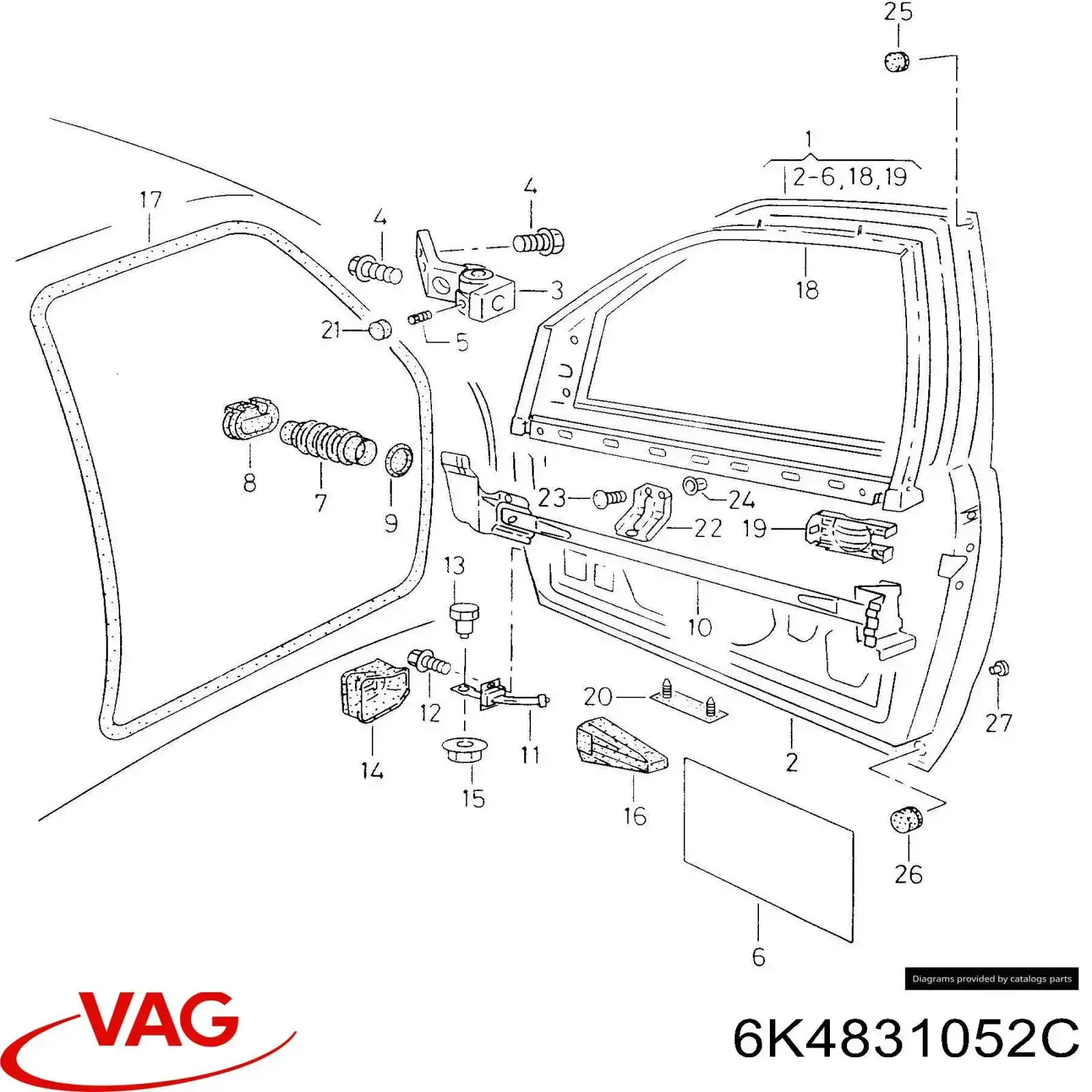  Puerta delantera derecha para Volkswagen Caddy 2 