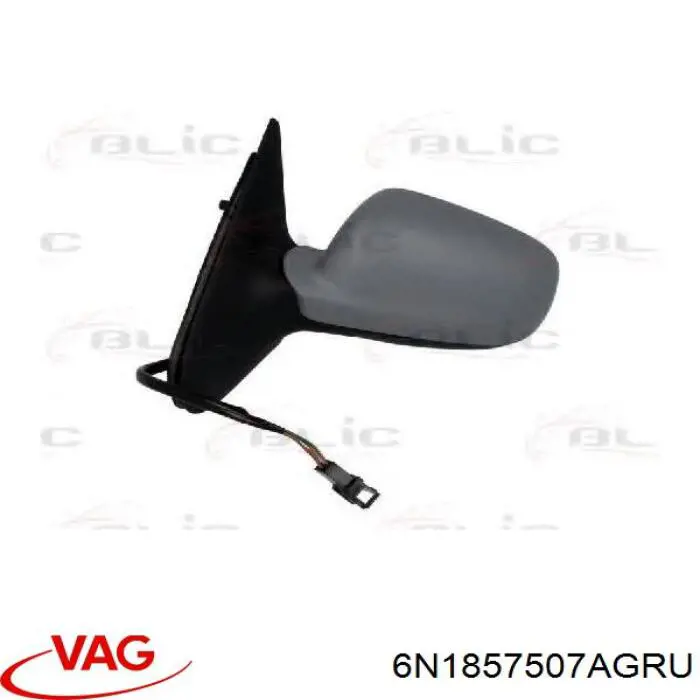 6N1857507AGRU VAG espejo retrovisor izquierdo