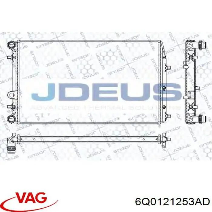 6Q0121253AD VAG radiador refrigeración del motor