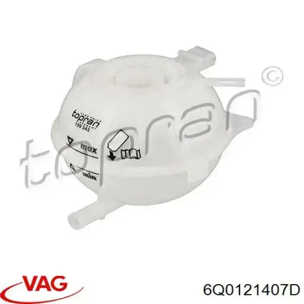 6Q0121407D VAG botella de refrigeración