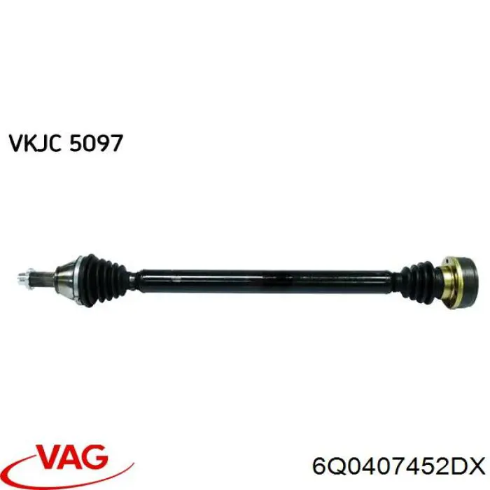 6Q0407452DX VAG árbol de transmisión delantero derecho