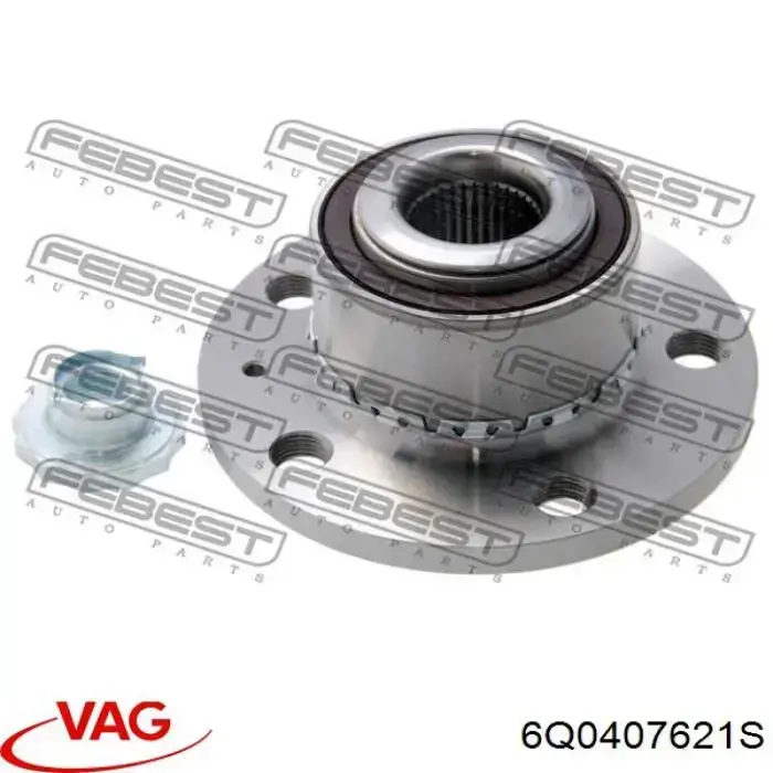 6Q0407621S VAG cubo de rueda delantero