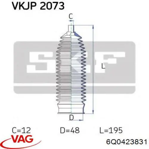 6Q0423831 VAG fuelle, dirección