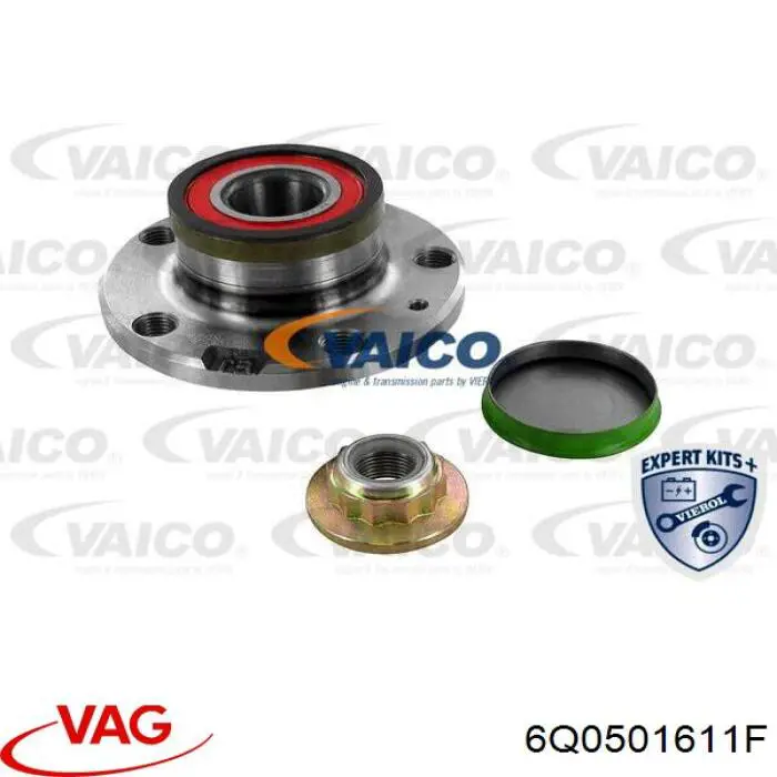 6Q0501611F VAG cubo de rueda trasero