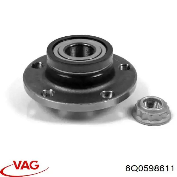 6Q0598611 VAG cubo de rueda trasero