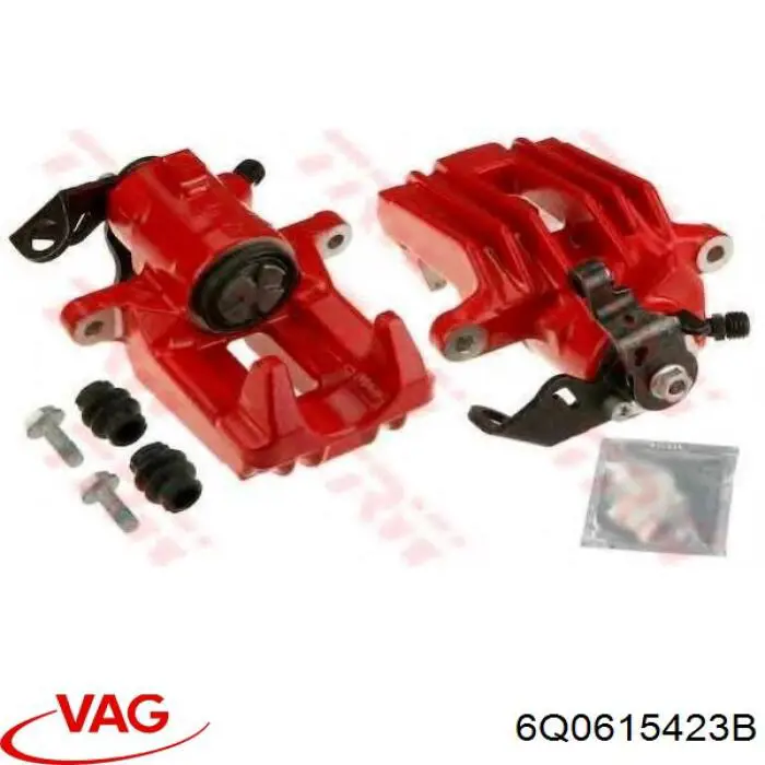 6Q0615423B VAG pinza de freno trasera izquierda