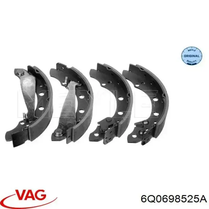 6Q0698525A VAG zapatas de frenos de tambor traseras