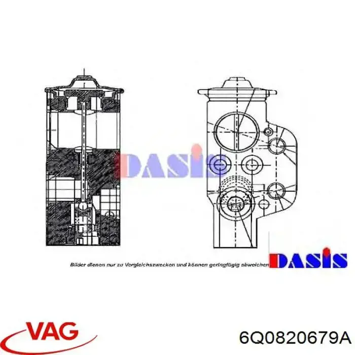 6Q0820679A VAG válvula de expansión, aire acondicionado