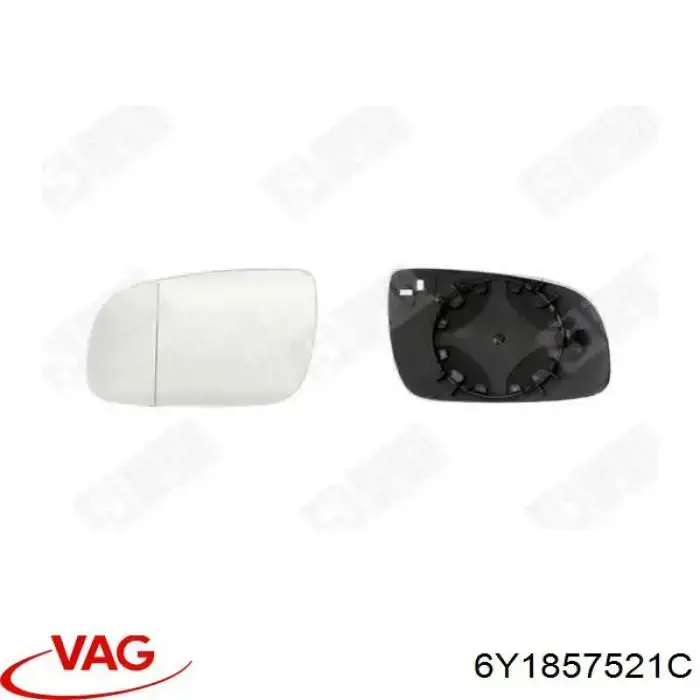 6Y1857521C VAG cristal de espejo retrovisor exterior izquierdo