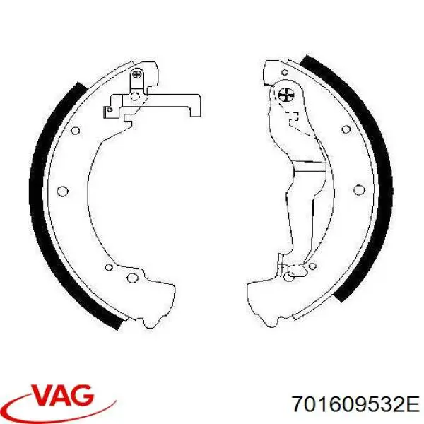 701609532E VAG zapatas de frenos de tambor traseras