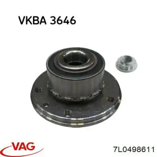 7L0498611 VAG cubo de rueda delantero