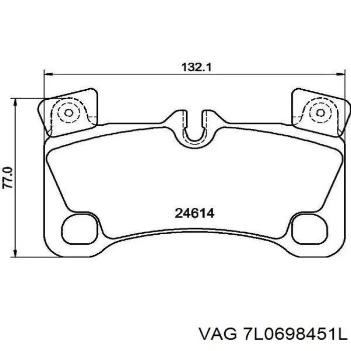 7L0698451L VAG pastillas de freno traseras