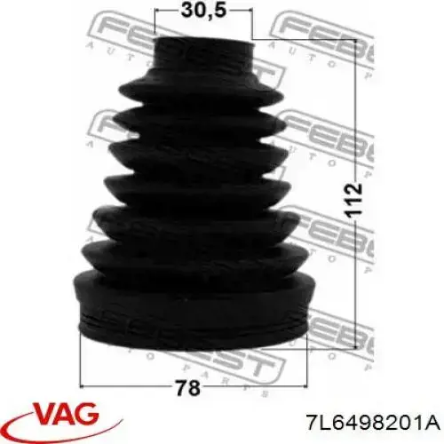 7L6498201A VAG fuelle, árbol de transmisión delantero interior