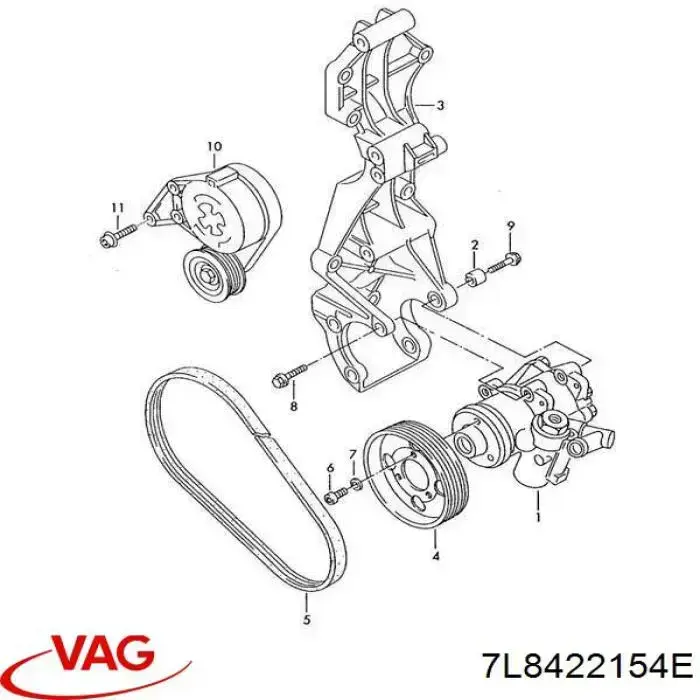 7L8422154E VAG bomba hidráulica de dirección