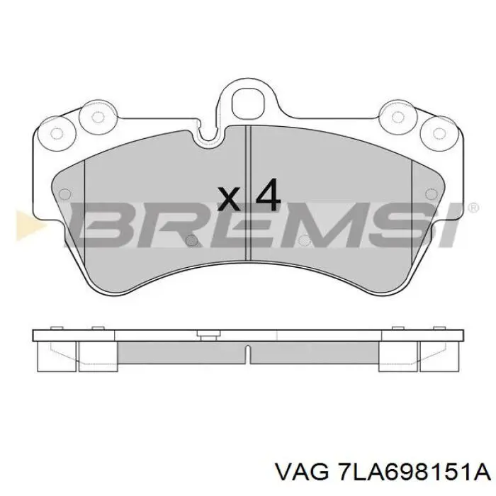 7LA698151A VAG pastillas de freno delanteras