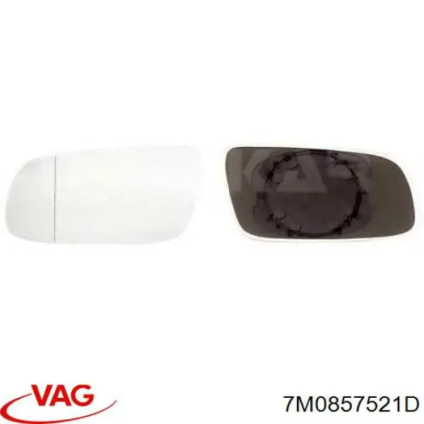 7M0857521D VAG cristal de espejo retrovisor exterior izquierdo