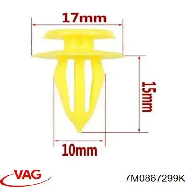 7M0867299K VAG clips fijación, revestimiento puerta