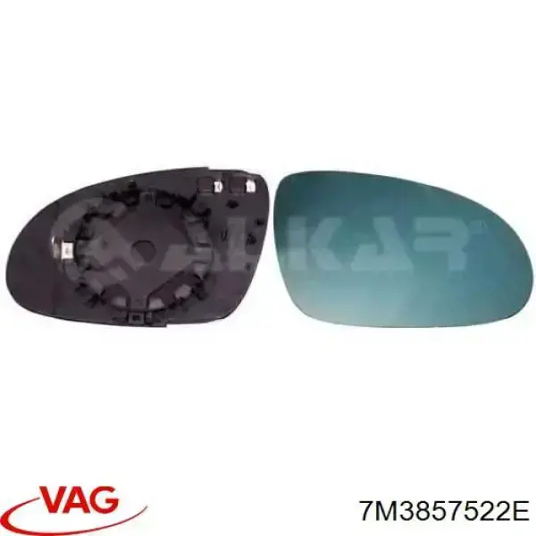 7M3857522E VAG cristal de espejo retrovisor exterior derecho