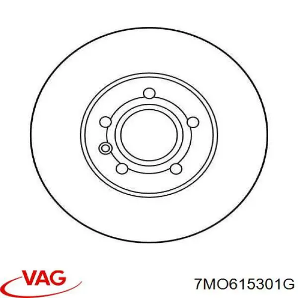 7MO615301G VAG freno de disco delantero