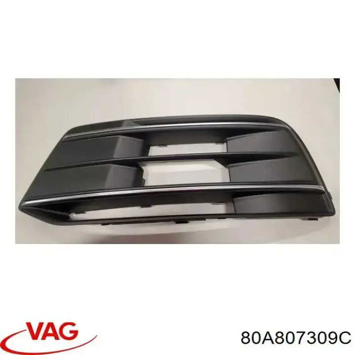 80A807309C VAG refuerzo paragolpes trasero