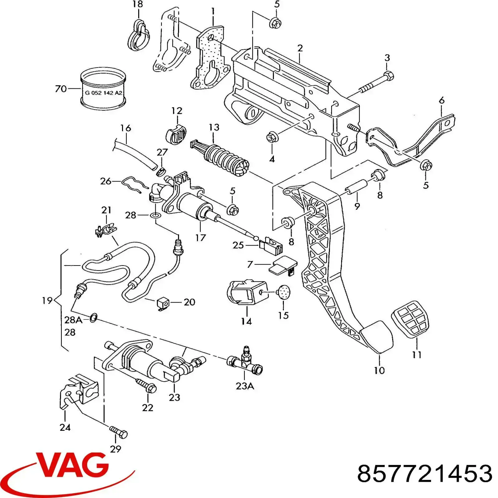  Manguito de embrague, deposito a cilindro maestro de freno para Seat Alhambra 7V8, 7V9