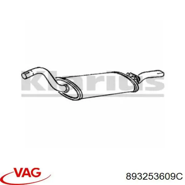 893253609C VAG silenciador posterior