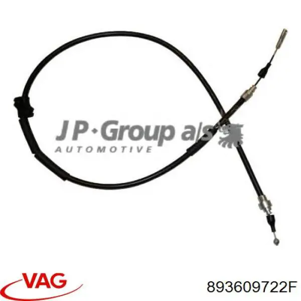 893609722F VAG cable de freno de mano trasero derecho