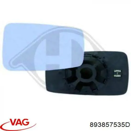 893857535D VAG cristal de espejo retrovisor exterior izquierdo