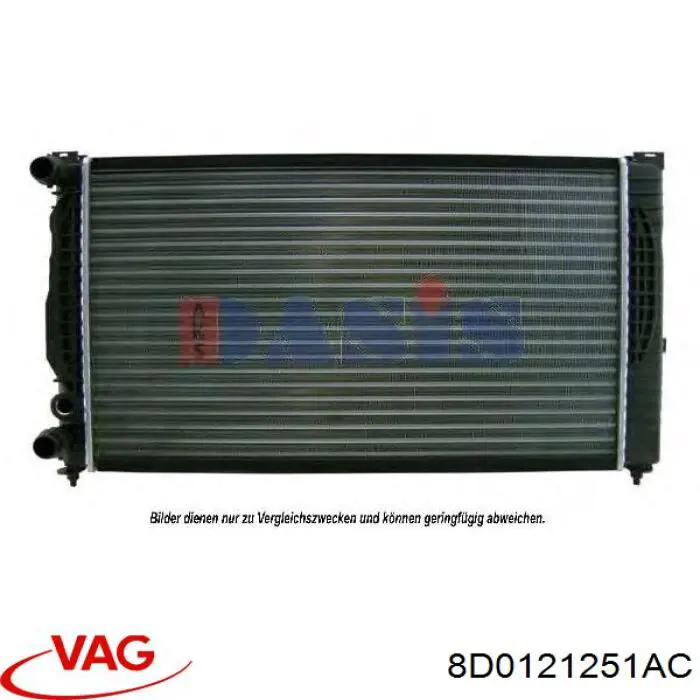 8D0121251AC VAG radiador refrigeración del motor