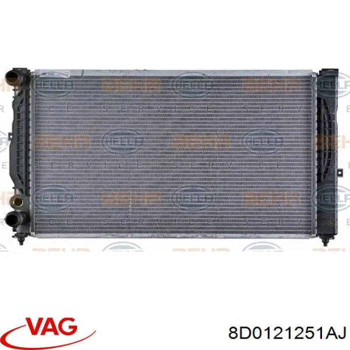 8D0121251AJ VAG radiador refrigeración del motor