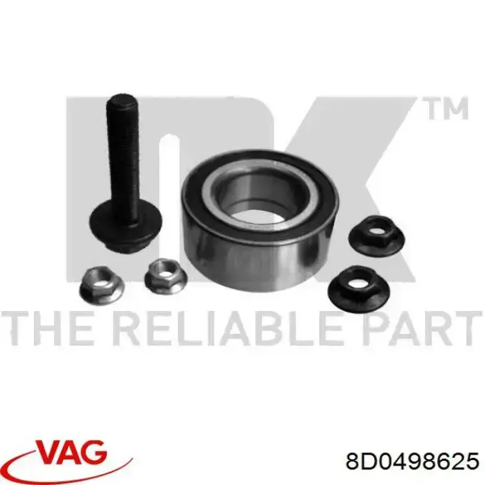 8D0498625 VAG cojinete de rueda trasero