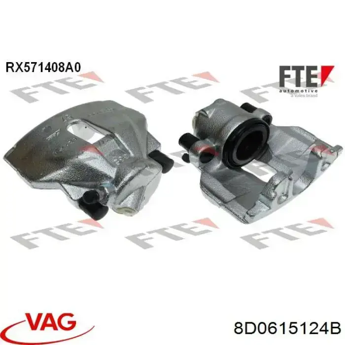 8D0615124B VAG pinza de freno delantera derecha