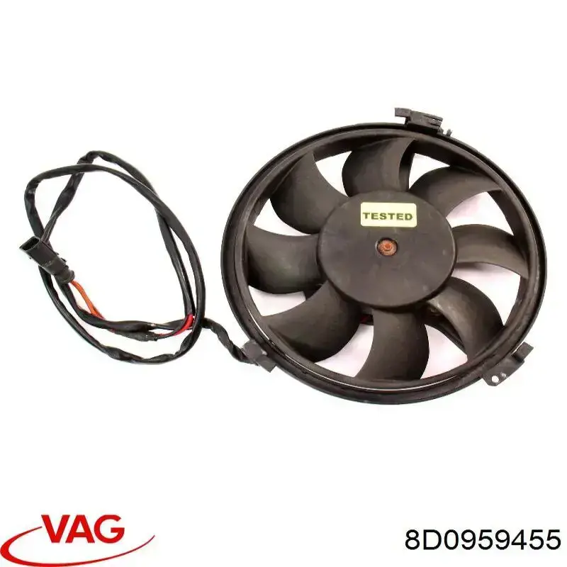 8D0959455 VAG ventilador (rodete +motor refrigeración del motor con electromotor completo)