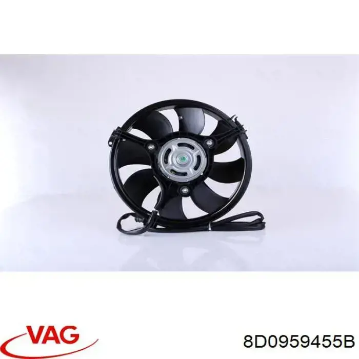 8D0959455B VAG ventilador (rodete +motor refrigeración del motor con electromotor completo)