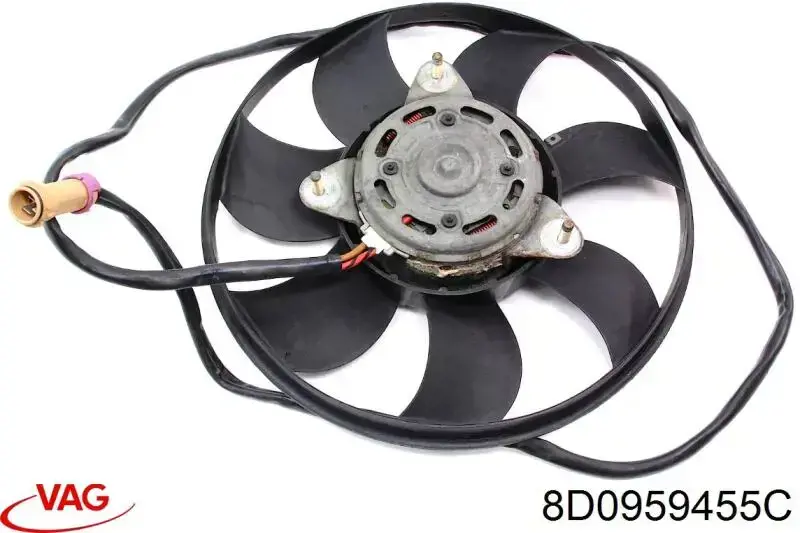 8D0959455C VAG ventilador (rodete +motor refrigeración del motor con electromotor completo)